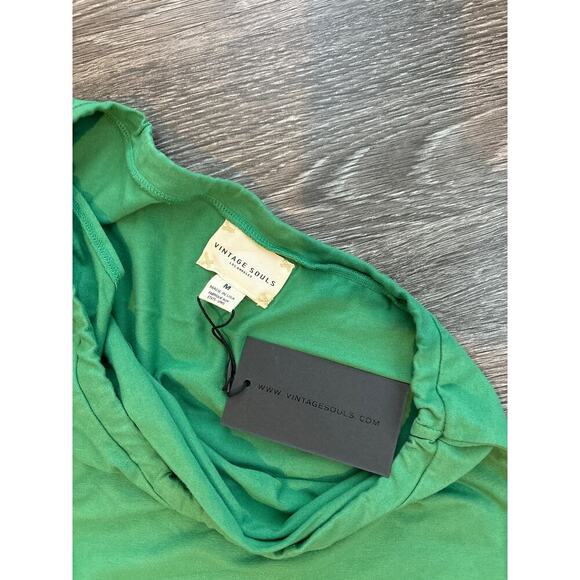 NWT Vintage Souls One Shoulder Crop Top In Green Size Medium - Picture 2 of 4